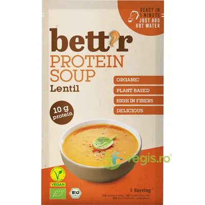 Supa Proteica Instant cu Linte Ecologica/Bio 30g