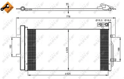 Radiator clima AC cu uscator AUDI Q3 1.4-2.5 intre 2011-2018
