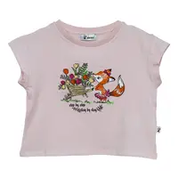 Tricou maneca scurta fete DL06 roz pal vulpita, Danina | 2 ani