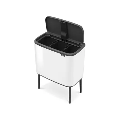 Coș de gunoi alb de reciclat/cu senzori de atingere din oțel 33 l Bo Touch Bin – Brabantia