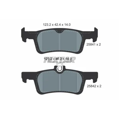 Set placute frana, frana disc TEXTAR 2584104