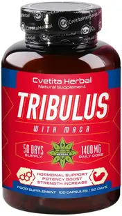 Tribulus with Maca, 700 mg, 100 capsule, Cvetita Herbal