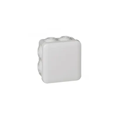 patrat Plexo box cu 7 direct entry membrane glands - IP55 IK07 - 80x80x45 mm - gri RAL 7035