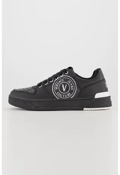 Pantofi sport de piele cu logo - Negru