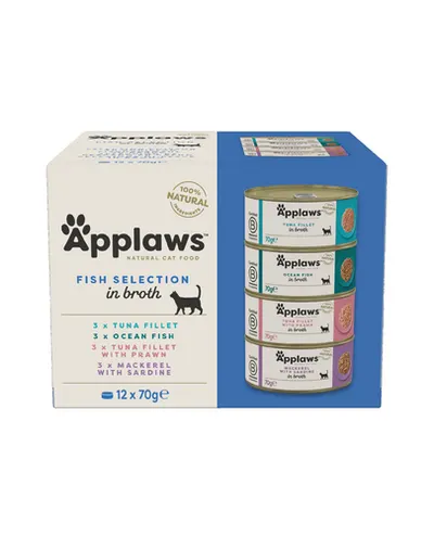 APPLAWS Cat Multipack Fish Collection hrană umedă pentru pisici 12 x 70g