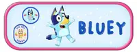 Penar oval Graffiti Bluey - Blue, 1 fermoar