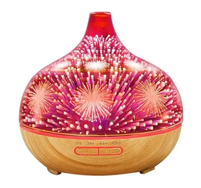 Difuzor Aromaterapie 3D capacitate 500 ml lumini LED multicolore model artificii