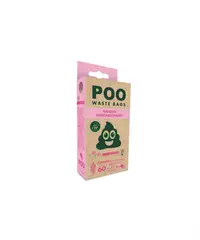 POO Dog Waste Bags (60 bags) - Rose Scented 10169999