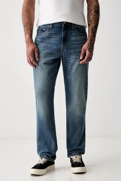 Tommy Jeans blugi straight pentru bărbați