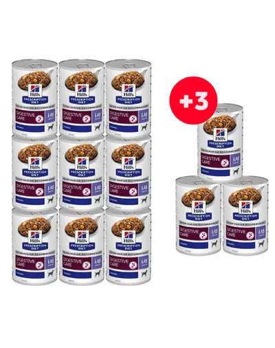 HILL'S Prescription Diet Canine i/d Digestive Care 9+3 CADOU hrană dietetică câini, pentru afecțiuni digestive
