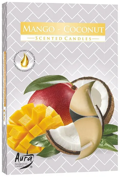 Bispol Aura - Nucă de cocos și mango, 6 bucăți