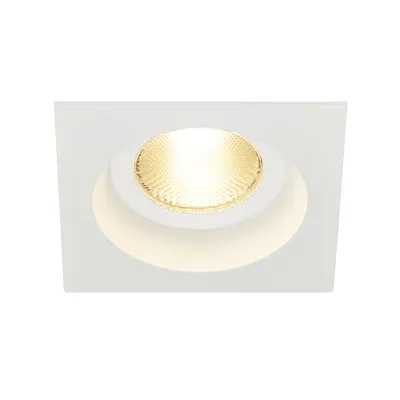Spot incastrat, Contone incastrat lumina, LED-uri, 2000-3000K, patrat, alb, rigid, 13W, inclusiv arcuri lamelare