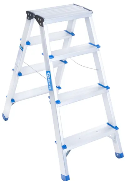 Scară dublă din aluminiu Geko - G02434, Trepte 4x4, până la 150 kg