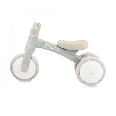 Tricicleta fara pedale pentru copii Momi Tedi Grey recomandata de la 1 an pana la greutatea maxima de 25 kg, stabila, roti sigure pentru podea, usoara, cadru robust