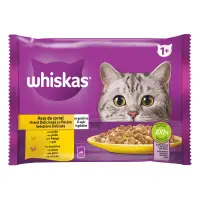 Whiskas hrana umeda pentru pisici adulte cu carne de pasare in aspic 4x85g