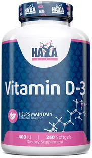 Vitamin D3, 400 IU, 250 capsule, Haya Labs