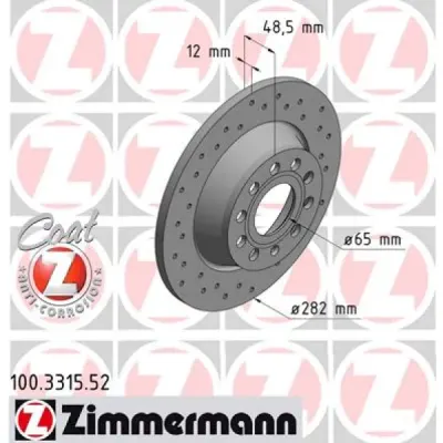 Disc frana ZIMMERMANN 100.3315.52