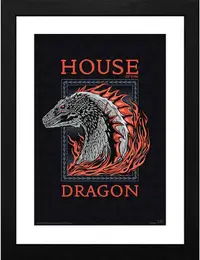 Afiș înrămat GB eye Television: House of the Dragon - Red Dragon