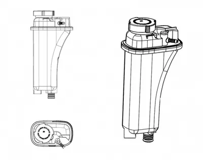 Vas expansiune racire cu capac potrivit BMW Seria 3 (E30), 3 (E36), 5 (E39), 7 (E38), Z3 (E36) 09.90-06.03