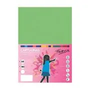 Carton colorat A4 Fabrisa 15482, 180g/mp, verde pastel, top 100 coli