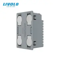 Modul intrerupator cvadruplu, standard italian, control telecomanda RF, 3M