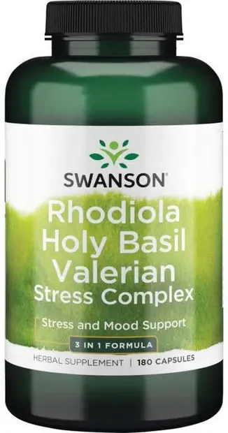 Rhodiola, Holy Basil and Valerian, 180 capsule, Swanson