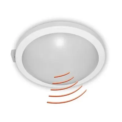 Aplice cu LED si senzor de prezenta Rotunda 15W lumina alba IP64