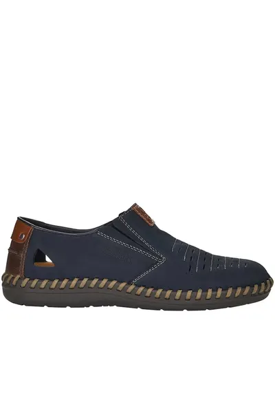 Pantofi casual barbati Piele - Bleumarin