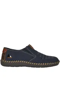 Pantofi casual barbati Piele - Bleumarin -