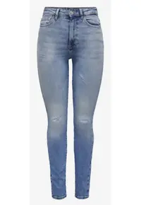 Blugi skinny fit cu aspect uzat