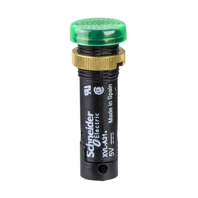 Lampa Pilot Ø12 - Ip40/Ip65 - Verde - Led Acoperit Inclus - 24 V - Papuci