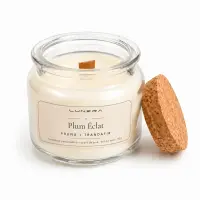 Lumânare parfumată din ceară de soia Plum Éclat - Prună și Trandafir 90 g - Transparent