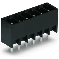 THT male header; 0.8 x 0.8 mm solder pin; straight; Pin spacing 3.5 mm; 12-pole; black