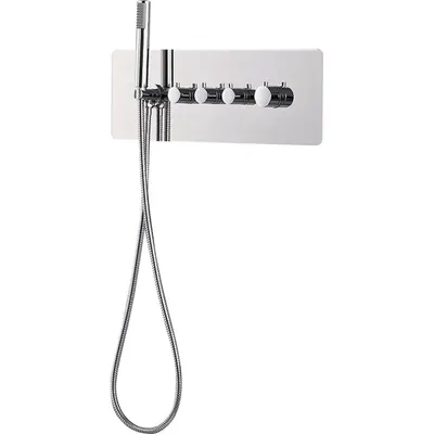 Baterie dus termostatica incastrata culoare crom Deante, Multibox
