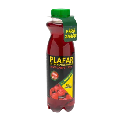 Sirop de zmeura Boost Fit cu stevie, 500ml, Plafar