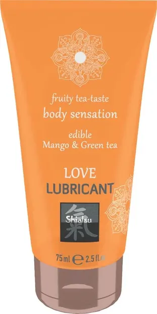 Lubrifiant intim comestibil, Shiatsu, Mango & Ceai Verde, 75 ml