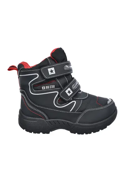 Ghete cu velcro - Rosu/Negru stins