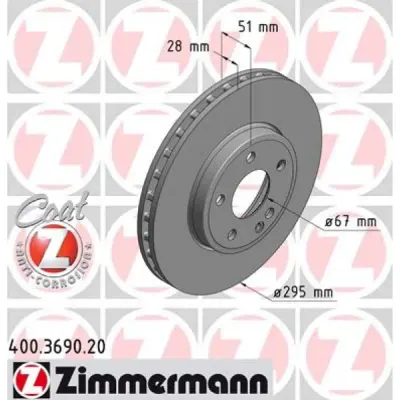 Disc frana ZIMMERMANN 400.3690.20