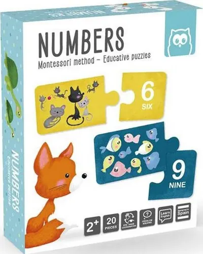 Puzzle educativ Montessori: Invatam numerele