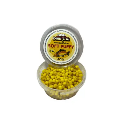 Puffy Soft, dimensiune medi, aroma de ANANAS (GALBEN), 50 gr, Dual Fish Engros