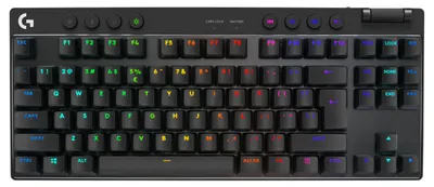 Tastatură mecanică Logitech - G Pro X TKL, fără fir, GX, negru