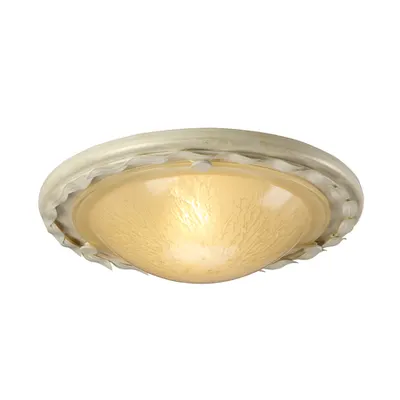Corp de iluminat decorativ pentru exterior, Olivia 1 Light Flush – Ivory/Gold