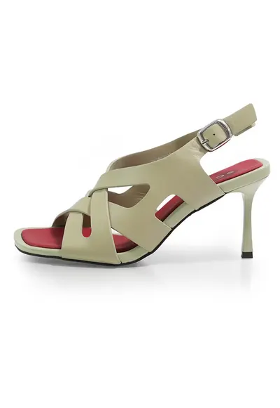 Sandale Elegante 2614010 din piele naturala - Verde