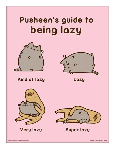 Tablou Art Print Pyramid Animation: Pusheen - Guide To Being Lazy