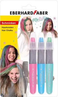 Pasteluri pentru păr Eberhard Faber - 3 culori, metalice
