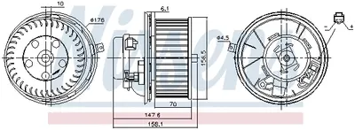 Ventilator habitaclu potrivit RENAULT LAGUNA II, VEL SATIS 1.6-3.5 03.01