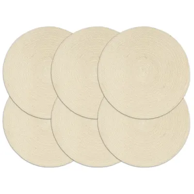 Gossi naproane, 6 buc., natural, 38 cm, bumbac, rotund