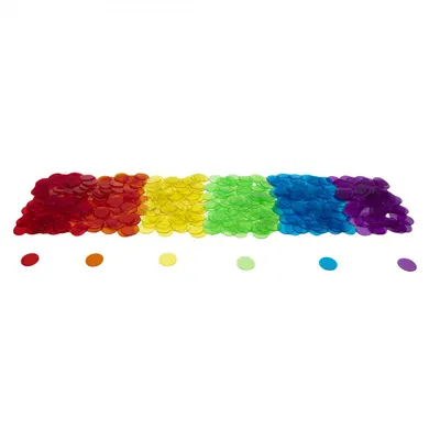 Set de 500 de piese translucide pentru numărare și sortare