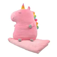 Pernă cu pătură interioară de pluș Unicorn