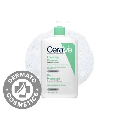 Gel de curatare spumant pentru piele normala-grasa, 976ml, CeraVe